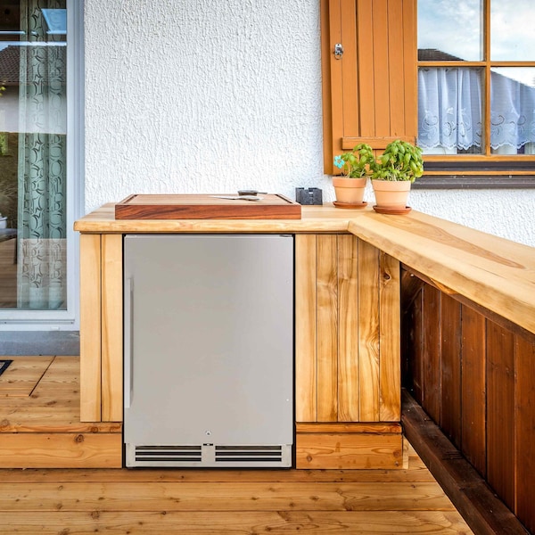 5.4 Outdoor Refrigerator Solid Door, Stainless Steel